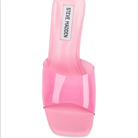 🚫SOLD🚫 NIB Steve Madden Lipa pink vinyl mules size 8.5 - Picture 6 of 16